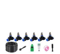 Système d'irrigation goutte à goutte pour jardin, Kit d'arrosage avec tuyau, buses de brumisateur réglables pour pelouse, Patio, cour extérieure, s noir 5m 912 pipe + 5 sets of quick-connect fittings