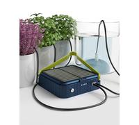 Système d'irrigation goutte à goutte solaire pour jardin, kit d'arrosage automatique pour plantes en pot, balcon, lit de plantes et serre, kit d'irrigation de jardin (bleu)