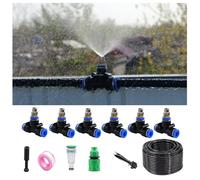 Système d'irrigation goutte à pour buses de brumisation d'arrosage jardin, kit automatique avec tuyau 9/12, brumisateur réglable, plantes surélev noir 20m 912 pipe + 20 sets of quick-connect fittings