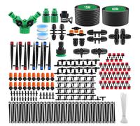 Système d'irrigation Jardin,60+15M Kit d'irrigation Goutte 313Pcs Micro Irrigation Goutte à Goutte Kit Arrosage Automatique,DIY Système d'arrosage pour Jardin,Pelouse,Plante, Paysage,Potager