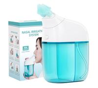Système d'irrigation nasale, soin nasal, machine de rinçage des sinus, nettoyeur nasal avec fonction de collecte automatique des déchets pour sinus, nez qui coule, congestion nasale turquoise