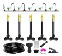 Système d'Irrigation pour Jardin - Kit d'Arrosage pour Jardin avec Tuyau à Goutteurs Réglables,Accessoires de Jardinage avec Tuyau et Outils pour Extérieures, Massifs et Serres
