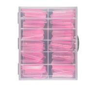 Système d'ongles en acrylique transparent à double forme, forme de gel UVS, couverture complète, pointe biseautée avec graduation, outil de manucure et pédicure, systèmes clairs à double forme