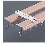 Système double Trac Curt en alliage d'aluminium robuste (3,3 à 6 m) pour montage au plafond ou au mur, solution polyvalente de séparation de pièce (couleur : A taille : 1,8 m / 5.9ft)