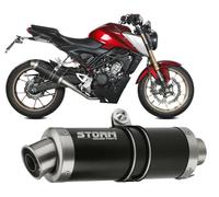 Systeme Echappement Storm by Mivv Gp Noir Acier pour Honda Cb 125 R 2021 > 2023