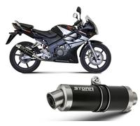 Systeme Echappement Storm by Mivv Oval Nero Acier Honda Cbr 125 R 2011 > 2016