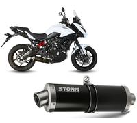 Pot D'Echappement Storm by Mivv Oval Noir Kawasaki Versys 650 2015 > 2020
