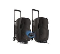 Gemini Enceintes actives AS 10 TOGO 2000W sur batterie avec micro USB/Bluetooth/AUX/SD LED