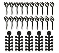 Système fiable de bouchon de carpe 50 perles d'arrêt de crochet, 20 vis d'appât, bouillettes appâts vis cheville (A)