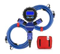 Système gonflage-dégonflage 4 pneus, manomètre numérique, couleur bleue | Raccords rapides pour pneus. Permet un gonflage rapide des pneus d’ATV, camion ou voiture.