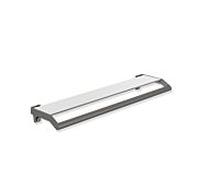 système Hewi 900 étagère 900.03.00060SC Halter en acier inoxydable Halter poudrage en gris foncé perle mica foncé mat, avec poignée, 720x188mm