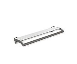 système Hewi 900 étagère 900.03.00060SC Halter en acier inoxydable Halter poudrage en gris foncé perle mica foncé mat, avec poignée, 720x188mm