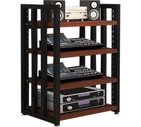 Système HiFi Rack Ste System - Étagère à 4 niveaux avec étagères réglables pour les conents vidéo - Parfait pour la maison, le bureau, le DJ et le théâtre (Sle 1)