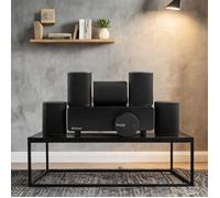 Système home cinéma 5.1 sans fil compact pour petits espaces - noir mat - qualité audio 24 bits/48 kHz - WiSA