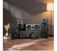Système home cinéma sans fil 5.1 Dolby Atmos en métal et MDF noir - son immersif WiSA