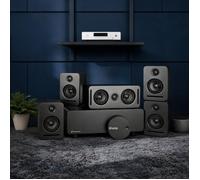Système home cinéma sans fil 5.1 Dolby Atmos en noir intense - design compact pour un son immersif et une installation simplifiée