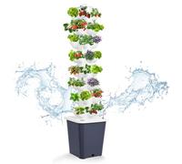 Système hydroponique 40 pods, Tour Verticale 8 Niveaux avec réservoir 10L | 8 niveaux de jardin d'intérieur sans terre pour herbes, fruits et légumes, kit de culture aéroponique avec circuit d'eau