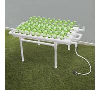 Système hydroponique à 36 trous - Système de culture de plantes sans terre - Support debout pour jardin d'herbes aromatiques d'intérieur - Kit tour hydroponique avec pompe à eau et tuyau - Pour herbes