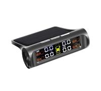 Système intelligent de surveillance des pneus TPMS for voiture, horloge numérique solaire, écran LCD, alarme température(T02External sensors)
