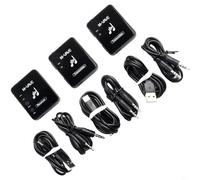 Système intra-auriculaire sans fil 2,4 G - Émetteur et récepteur rechargeables - Transmission stéréo 24 bits/48 kHz - ≤ 12 ms - Faible latence - Portée jusqu'à 30 m - Pour une utilisation audio