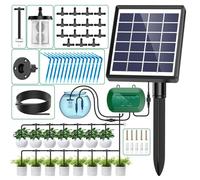 Système Irrigation Goutte à Goutte Solaire, 15 Têtes + Tuyau 15M, Programmateur pour Pot de Fleur Serre
