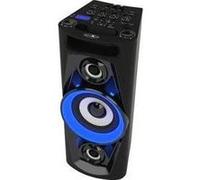 Reflexion Machine audio Disco mobile PS07BT (Bluetooth, véritable chaîne stéréo sans fil, radio, USB, entrée auxiliaire, fonction karaoké et batterie) noire