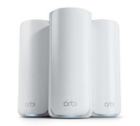 Système maillé WiFi 7 Tri-Bande Orbi série 770 NETGEAR (RBE773) - routeur + 2 Satellites, Fonctions de sécurité, jusqu'à 11 Gbit/s, Couvre 540 m2, 100 périphériques, Port Internet 2,5 Gbit/s.