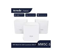 Système Mesh - TENDA - Nova MW5C - Couverture 300 m² - WiFi AC1200 - Installation facile