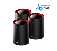 Cudy M3000 3-Pack Bi-bande (2,4 GHz / 5 GHz) Wi-Fi 6 (802.11ax) Noir, Rouge 1 Interne