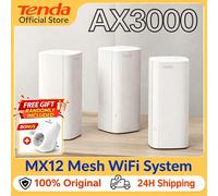 Système Mesh WiFi6 Tenda AX3000 EX/MX12, routeur sans fil, routeur WiFi6 Mesh, couverture jusqu'à 7000 pieds carrés Extenseur de portée Wi-Fi WIFI 6 Mesh AX3000 1 paquet
