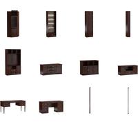 Système Meubles de bureau Vitrine Armoire de classement Armoire en bois classique Étagère Monaco M12