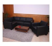 Modular Sofa-System Ensemble de canapés Lyon 4-1, similicuir ~ noir