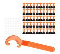 Système niveleur de carreau Système réutilisable Haute planté Kit d'espaceur de carreaux de mur réglable pour les murs de construction 151 pcs avec clé et clips croisés