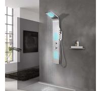 Système Panneau Douche Acier Inoxydable Incurvé Salle de Bain Toilette vidaXL