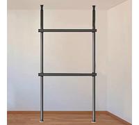 Systeme Penderie Telescopique Garde-Robe Téléscopique Barre De Penderie Portant De Vêtement Système À Vêtements Télescopique Hauteur Réglable 110-310cm Largeur Réglable 70-110cm