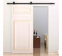 Systeme Porte Coulissante, Kit de Rail pour Porte Coulissante, Rail Porte Coulissante, Kit Roulette Suspendue Systeme (200cm E)
