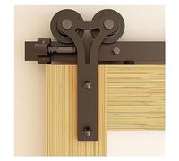 Systeme Porte Coulissante, Kits de rails de porte de grange coulissante, rail de quincaillerie de porte à rouleau en forme de Y avec roulements en Nylon améliorés, stables et robustes(6.6FT-201cm)