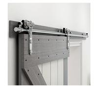Systeme Porte Coulissante, Système de porte coulissante en acier inoxydable adapté à une porte simple, 4 types de kit de quincaillerie for porte de grange(6.6FT-201CM)