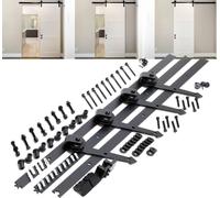 Système pour porte coulissante Système galandage pour 2 portes Rail de 366 cm jusqu’à 150 kg