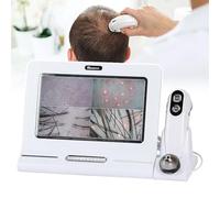 Système professionnel d'analyse du cuir chevelu Microscope détecteur de cheveux Écran HD 11 pouces Aucune application requise Sonde à grossissement 50x/200x