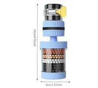Système purificateur de robinet de cuisine avec pommeau de douche étanche, aérateur de cuisine à économie d'eau pour une installation facile du dispositif de purification de l'eau potable, bleu