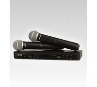 Système radio double Shure BLX288E/PG58 avec microphones PG58 et double récepteur M17 (662-686 MHz)