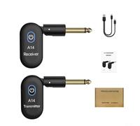 Système sans fil 2,4 GHz pour guitare électrique - Émetteur récepteur audio numérique avec rotation 8H pour autonomie de la batterie - Noir