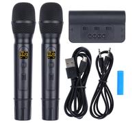 Système sans fil UHF pour karaoké avec microphone sans fil HD, canal de retour audio (ARC), récepteur rechargeable, directivité cardioïde et