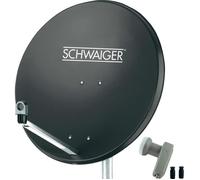 Système SAT - SCHWAIGER - Parabole 80 cm+ Twin LNB - Gris - Anthracite