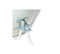 Système satellite parabolique 80 cm en acier + LNB Twin + 2 récepteurs satellite HD + 1 protection contre les intempéries + 2 fiches F