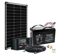 Système solaire 100W AGM batterie 101Ah 12V batterie système complet BIG-L...