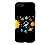 Système Solaire Astronaute Planètes Astronomie Space Science Enfants Coque pour iPhone SE (2020) / 7/8