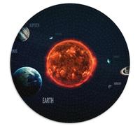 système Solaire Circulaire Puzzle Convient pour Adultes Et Enfants 1000 Pièces, Fun Défiant Jeu Éduchatif Unique Toy (67.5x67.5cm)