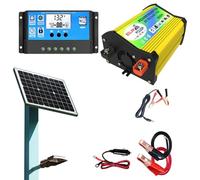 Système solaire complet - Kit de panneaux avec contrôleur de charge 30 A | Onduleur 3000 W, charge rapide USB, alimentation hors réseau pour maison, abri de jardin, ferme, bateau, besoins en énergie